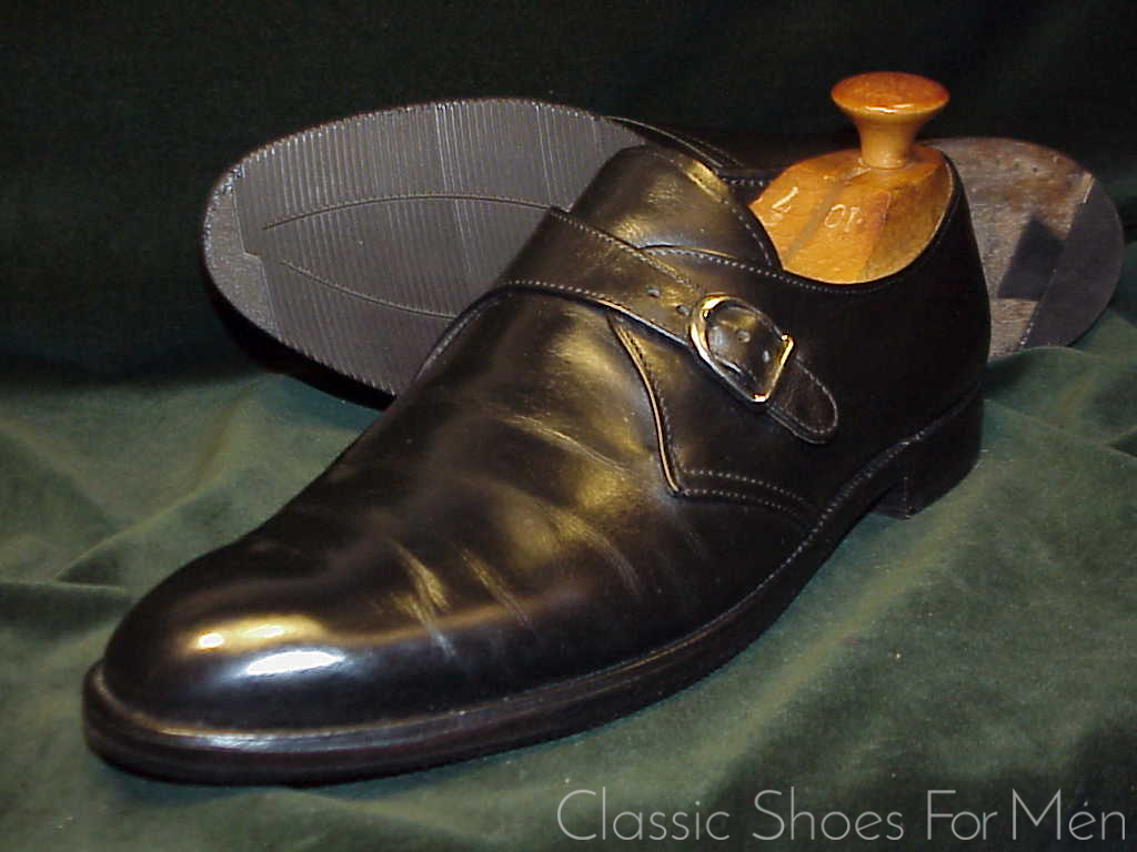 *Fine - ALDEN of New England, Black Calfskin Monk Strap: 45-45.5C (US 11.5C) - Image 11