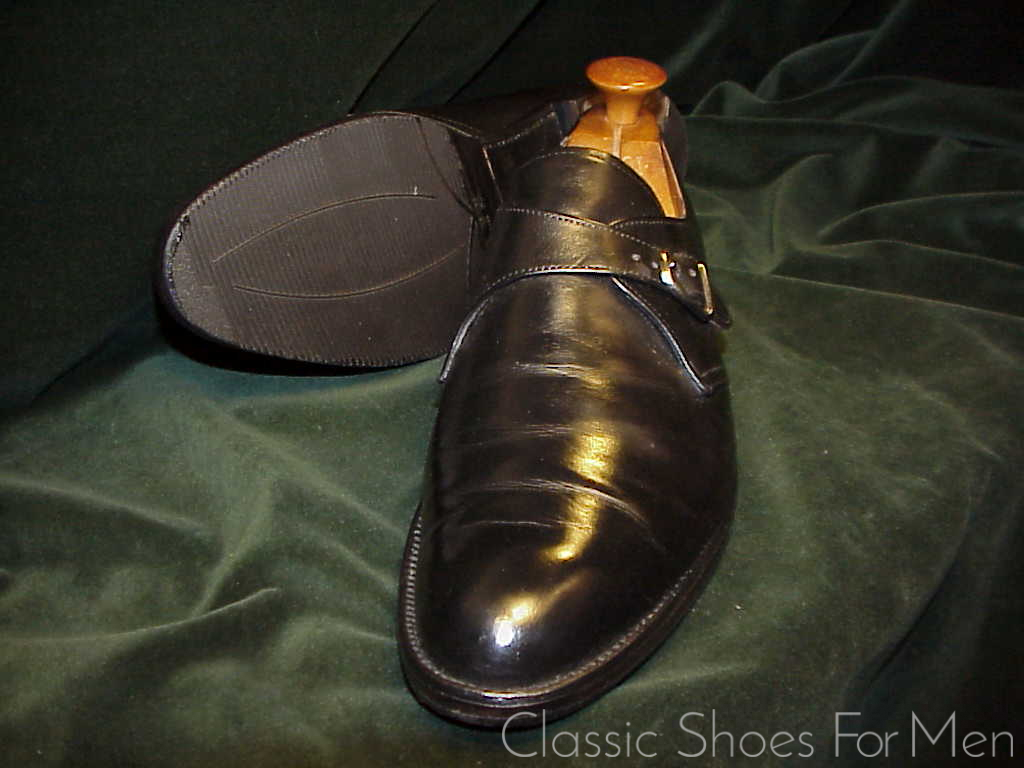 *Fine - ALDEN of New England, Black Calfskin Monk Strap: 45-45.5C (US 11.5C) - Image 4