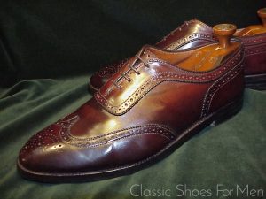 *Fein - ALDEN SHELL CORDOVAN "Fiddle Vamp" Full Brogue Oxford, 46-46.5E (US 12E)