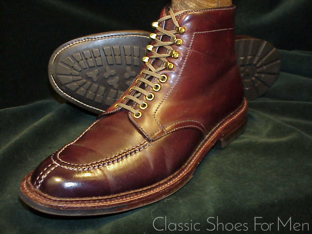 +Very fine - ALDEN SHELL CORDOVAN Split-Toe Norwegian, All-Weather Field Boot: 44E (US 10.5E) - Image 7
