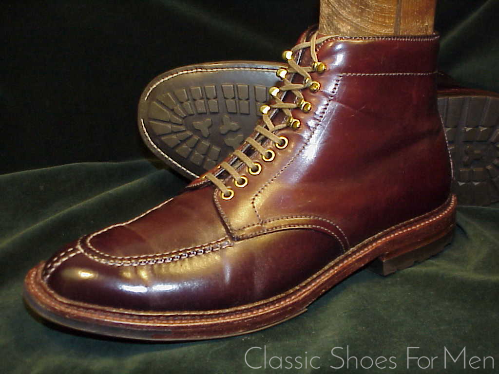 +Very fine - ALDEN SHELL CORDOVAN Split-Toe Norwegian, All-Weather Field Boot: 44E (US 10.5E)