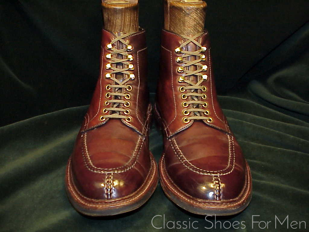 +Very fine - ALDEN SHELL CORDOVAN Split-Toe Norwegian, All-Weather Field Boot: 44E (US 10.5E) - Image 2