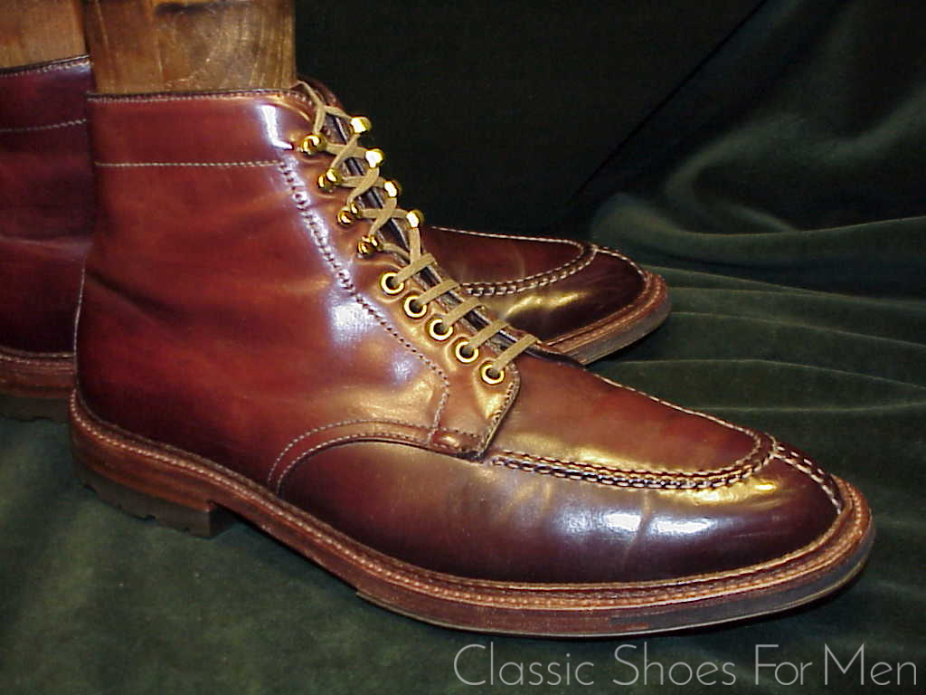 +Very fine - ALDEN SHELL CORDOVAN Split-Toe Norwegian, All-Weather Field Boot: 44E (US 10.5E) - Image 3