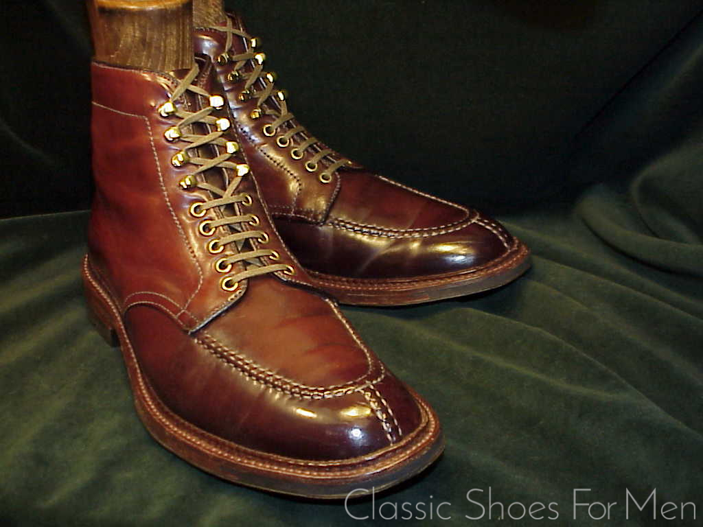 +Very fine - ALDEN SHELL CORDOVAN Split-Toe Norwegian, All-Weather Field Boot: 44E (US 10.5E) - Image 9