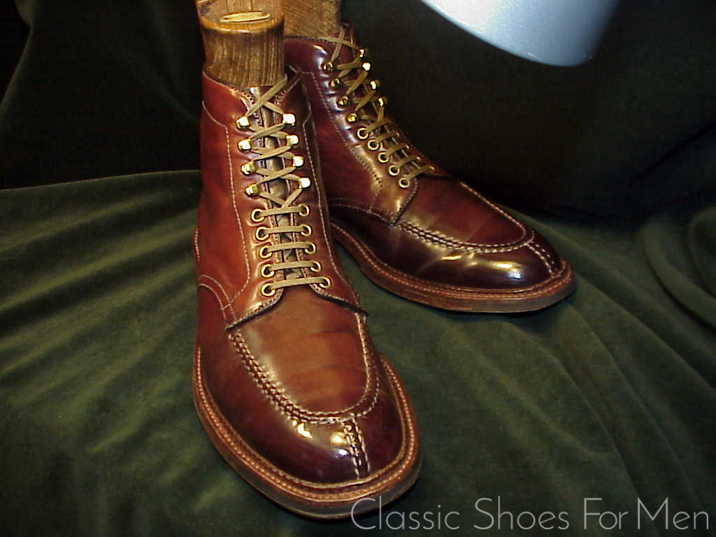 +Very fine - ALDEN SHELL CORDOVAN Split-Toe Norwegian, All-Weather Field Boot: 44E (US 10.5E) - Image 11