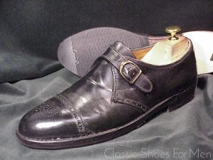 *ALDEN of New England, Black SHELL CORDOVAN Cap-Toe, Brogued Monk Strap: US 8.5C/D (41.5C/D)