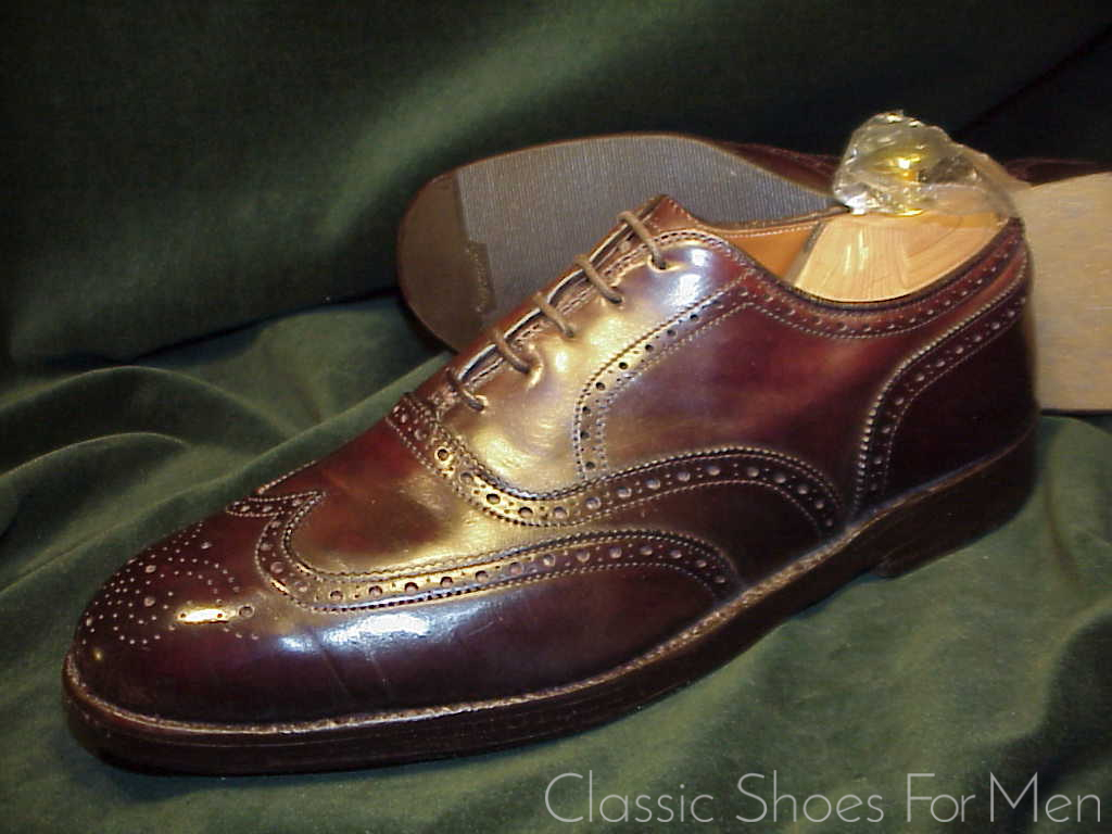 *Very Fine - ALDEN, SHELL CORDOVAN Full Brogue OXFORD: US 8.5-9D (41.5D-42D)