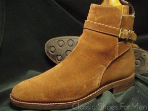 *Very Fine ALFRED SARGENT for Peal & Co. (Brooks Brothers) Suede Jodhpur Boot: US 9D (42D)