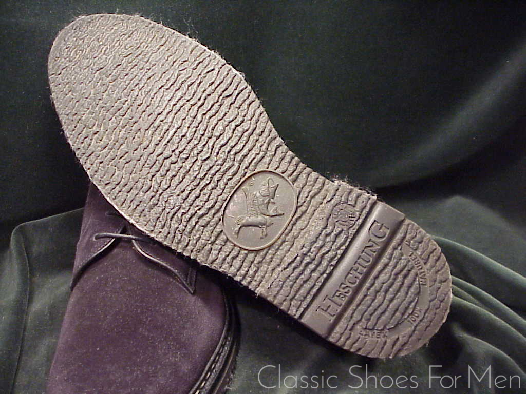 *Like new-HESCHUNG, France, Black Suede, ALL-WEATHER "Goiser", 3-Eylet Derby: 44D (US 10.5D) - Image 13