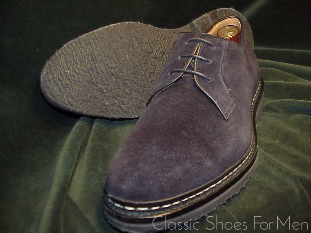 *Like new-HESCHUNG, France, Black Suede, ALL-WEATHER "Goiser", 3-Eylet Derby: 44D (US 10.5D) - Image 7
