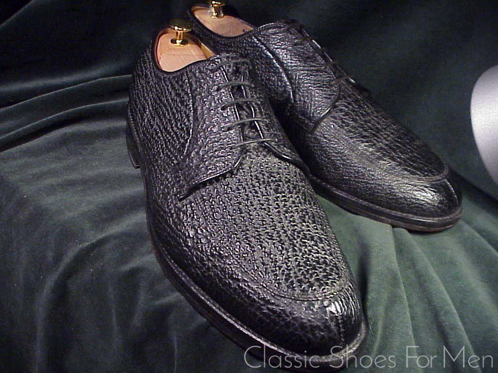ALLEN EDMONDS Sharkskin Norweger, Circa 1970: US 13 D (47D)