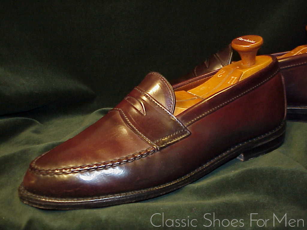 *ALLEN EDMONDS SHELL CORDOVAN Penny Loafer: US 10EEE (43-43.5 WIDE).