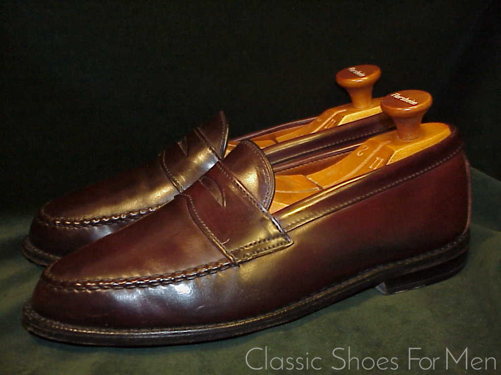 *ALLEN EDMONDS SHELL CORDOVAN Penny Loafer: US 10EEE (43-43.5 WIDE). - Image 9