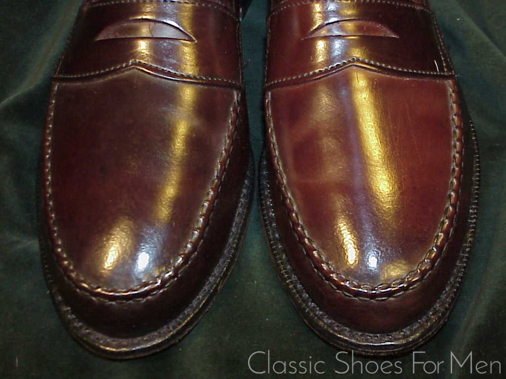 *ALLEN EDMONDS SHELL CORDOVAN Penny Loafer: US 10EEE (43-43.5 WIDE). - Image 8