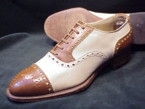 *Extra Fine - Important Antique Spade Sole Oxford Spectator, Cir. 1920: US 6D