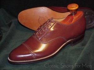 *NEW - Antik, PRE-WAR FLORSHEIM Kangaroo Cap-Toe Oxford, Circa 1940: US 9D (42D)