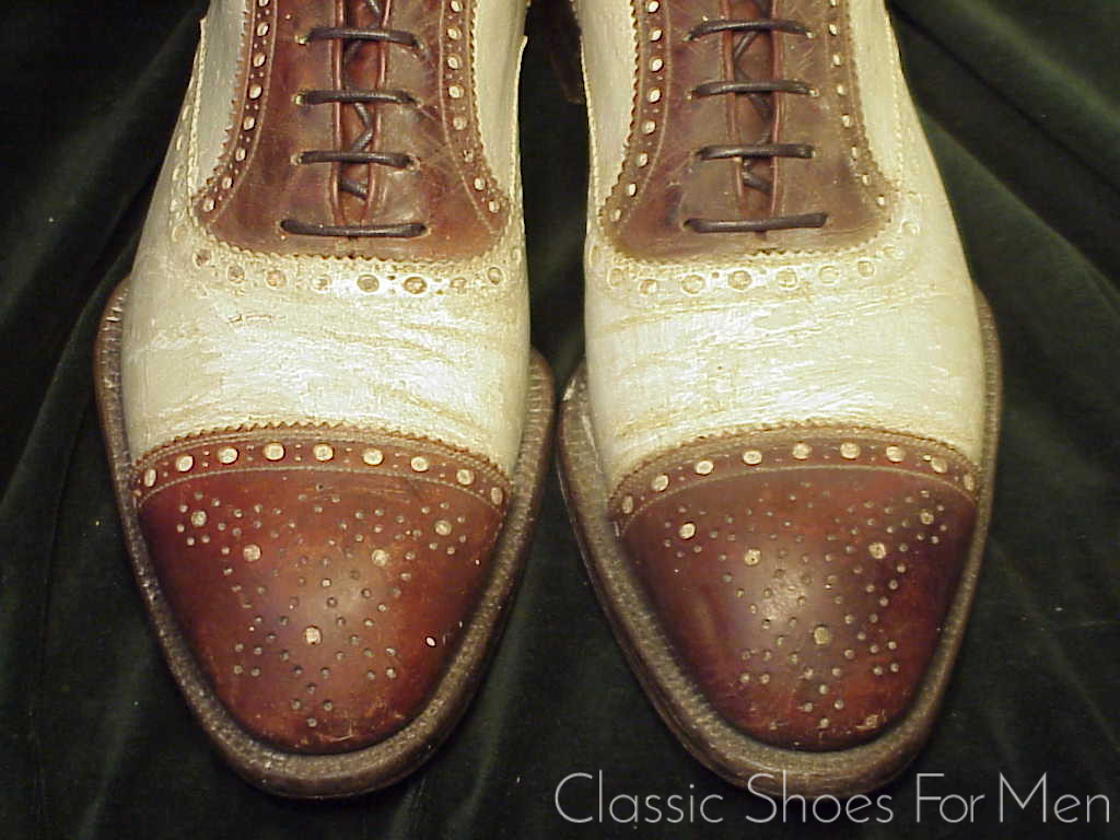 *Important Antique Spade Sole Oxford Spectator, Cir. 1920: US 9D (42D) - Image 8