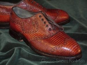 NEW - Vintage FOOTJOY Custom Lizard Full Brogue GOLF Oxford: US 9.5 Wide (42,5 WIDE)