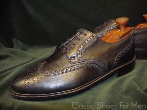 [Central European Master Series] *BALLY (Swiss) GOATSKIN MOROCCO Full Wing Tip Brogue Derby: 44.5D/E (US 11D/E)