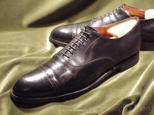 *Vintage Bespoke LEE KEE Black SHELL CORDOVAN Cap-Toe Oxford: US 11C [44.5C].