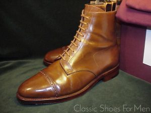 *JOHN LOBB Vintage BESPOKE Navvy Cut Officer's Field Boots, Cir.1980: 43-43.5D (US 10D, UK 9E)
