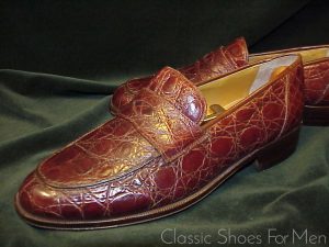 +Very Fine - Vintage BLOOMINGDALE'S CROCODILE Penny Loafer: US 9D (42D)
