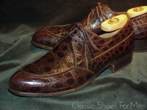*Vintage BOSTONIAN Alligator Norwegian, Circa 1960: US 7-7.5D (40-40,5D)