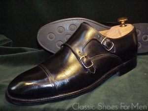 *CARLOS SANTOS, All-Weather, Double Monk Strap: 43-43.5D (US 10D)