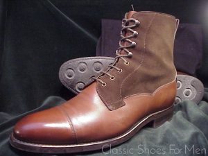 *Like new CARLOS SANTOS, Special Order, All-Weather, Cap-Toe, Spectator, Field Boot: 43-43.5D (US 10D)