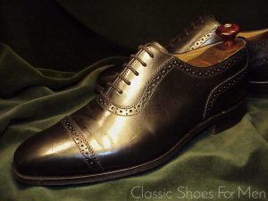 *Near new - GRENSON for Charles Tyrwhitt, Fiddle Vamp, Cap-Toe, Half Brogue Oxford: US 10D (43-43.5D)
