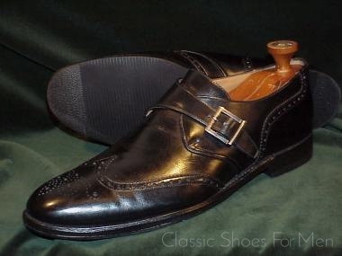 *CHURCH'S "Custom Grade" Full Brogue Monk Strap: 45D (US 11.5D)