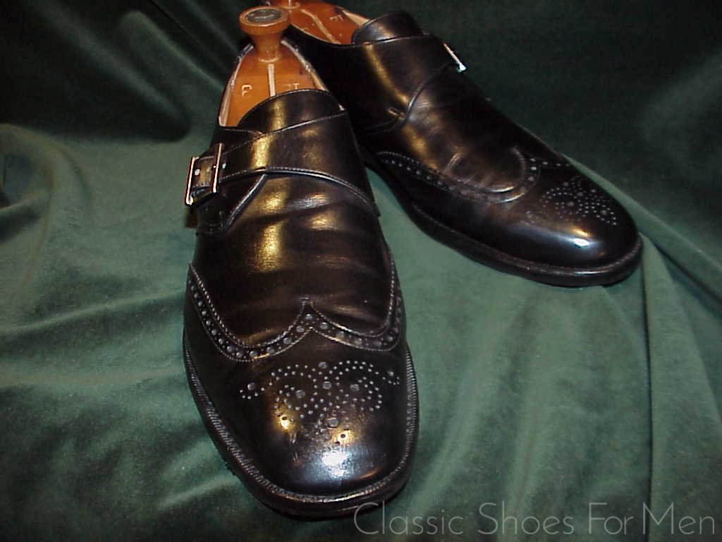 *CHURCH'S "Custom Grade" Full Brogue Monk Strap: 45D (US 11.5D) - Image 4
