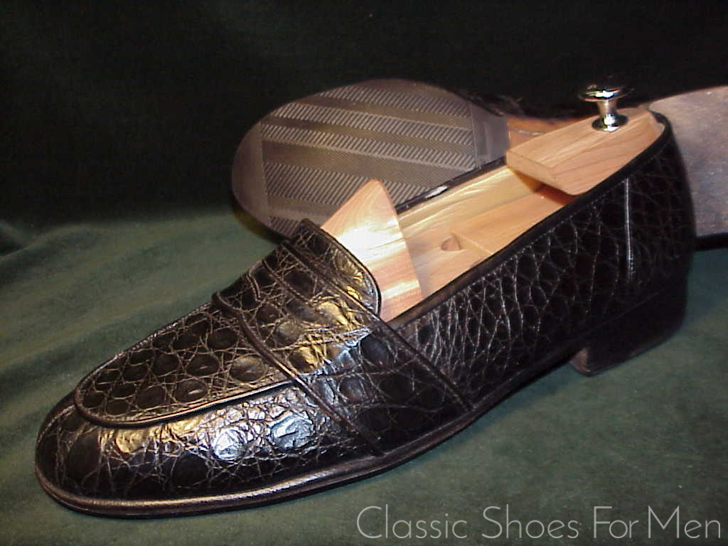 *Vintage COLE-HAAN, ALLIGATOR Full Strap Penny Loafer: US 9.5D (42.5D)