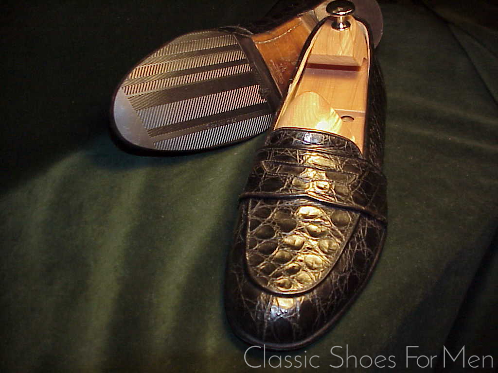 *Vintage COLE-HAAN, ALLIGATOR Full Strap Penny Loafer: US 9.5D (42.5D) - Image 4