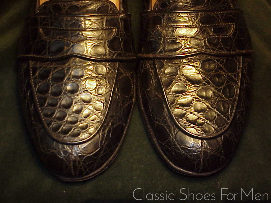 *Vintage COLE-HAAN, ALLIGATOR Full Strap Penny Loafer: US 9.5D (42.5D) - Image 8