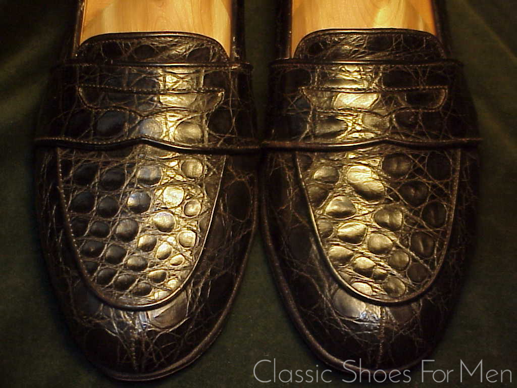 *Vintage COLE-HAAN, ALLIGATOR Full Strap Penny Loafer: US 9.5D (42.5D) - Image 5