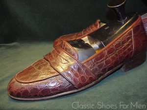 +COLE-HAAN, ALLIGATOR Full Strap Penny Loafer: US 9.5D (42.5D)