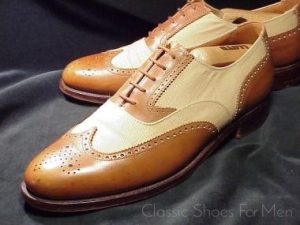*Near new - CROCKETT & JONES for PEAL & Co., Sailcloth SPECTATOR: US 8.5D (41.5D)