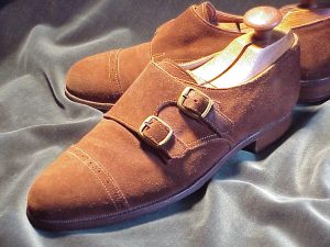 *CROCKETT & JONES für POLO Suede Double Monk Strap: 41D (US 8D)
