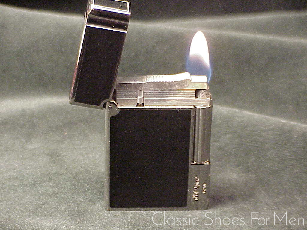 *S. T. DUPONT 2003 Vintage, Black Laque de Chine/Silver Palladium, Ligne 2, Lighter, Original Box & Documents - Image 7