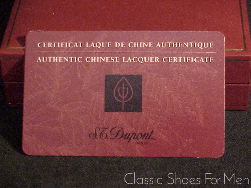 *S. T. DUPONT 2003 Vintage, Black Laque de Chine/Silver Palladium, Ligne 2, Lighter, Original Box & Documents - Image 8