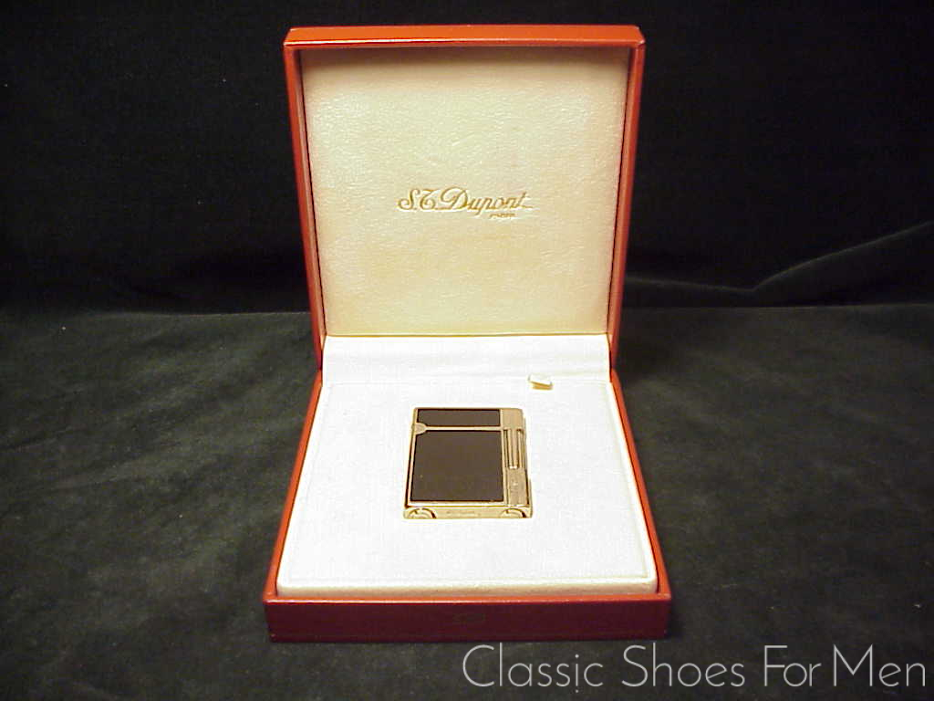 *S. T. DUPONT 2003 Vintage, Black Laque de Chine/Silver Palladium, Ligne 2, Lighter, Original Box & Documents