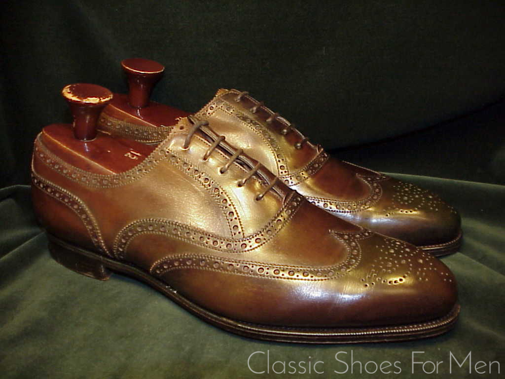 *Fine EDWARD GREEN Full Wing-Tip Oxford Brogue (Brown): 45D (US 11.5D) - Image 7