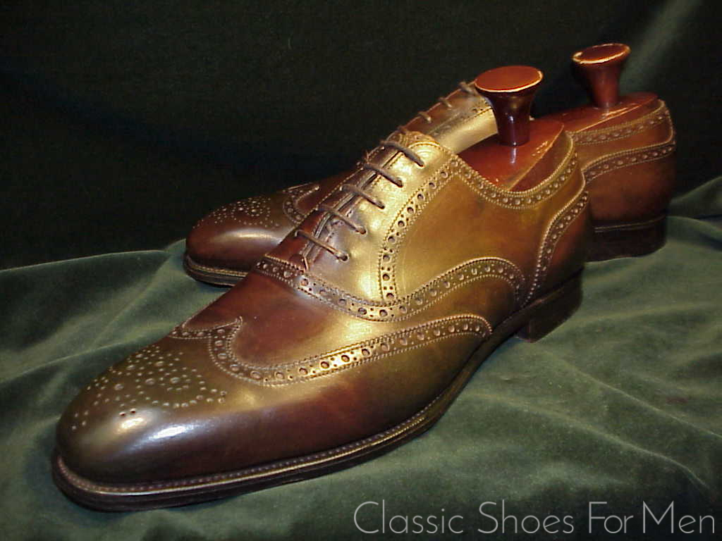 *Fine EDWARD GREEN Full Wing-Tip Oxford Brogue (Brown): 45D (US 11.5D) - Image 10