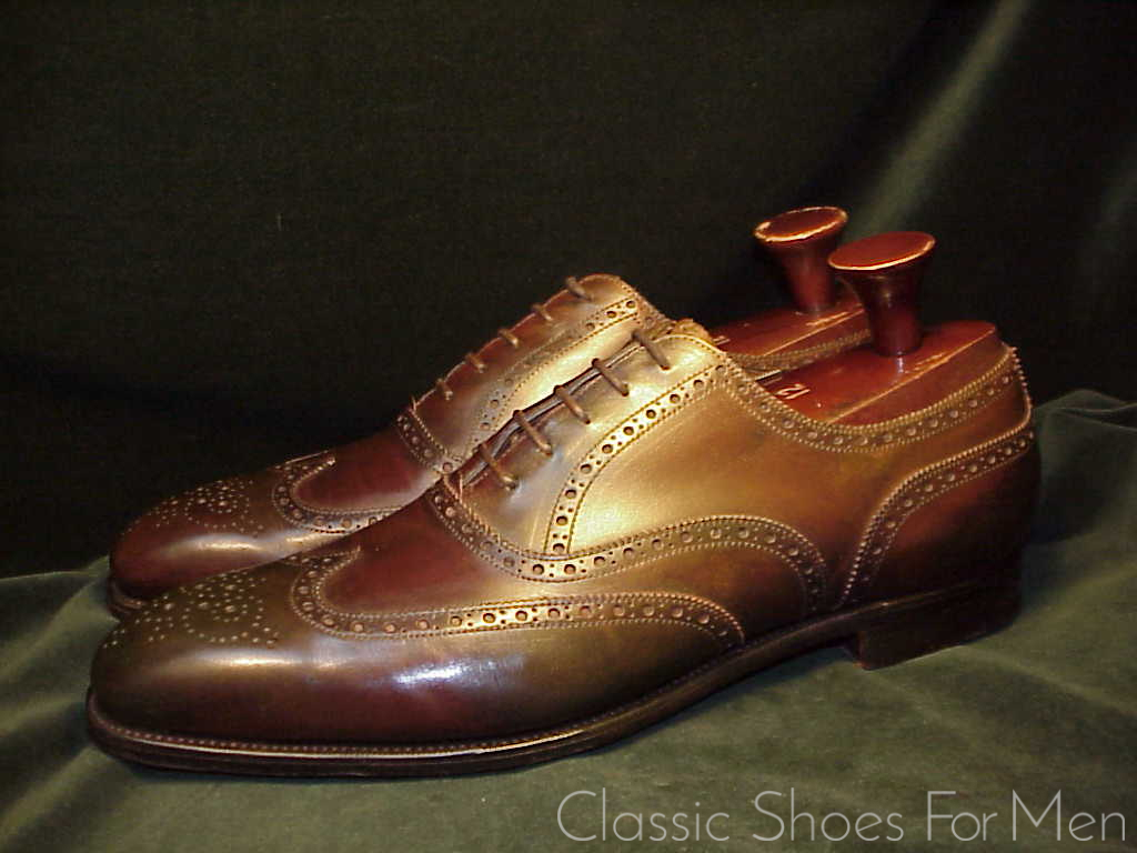 *Fine EDWARD GREEN Full Wing-Tip Oxford Brogue (Brown): 45D (US 11.5D) - Image 9
