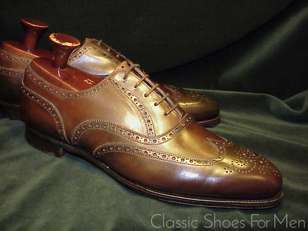 *Fine EDWARD GREEN Full Wing-Tip Oxford Brogue (Brown): 45D (US 11.5D) - Image 3