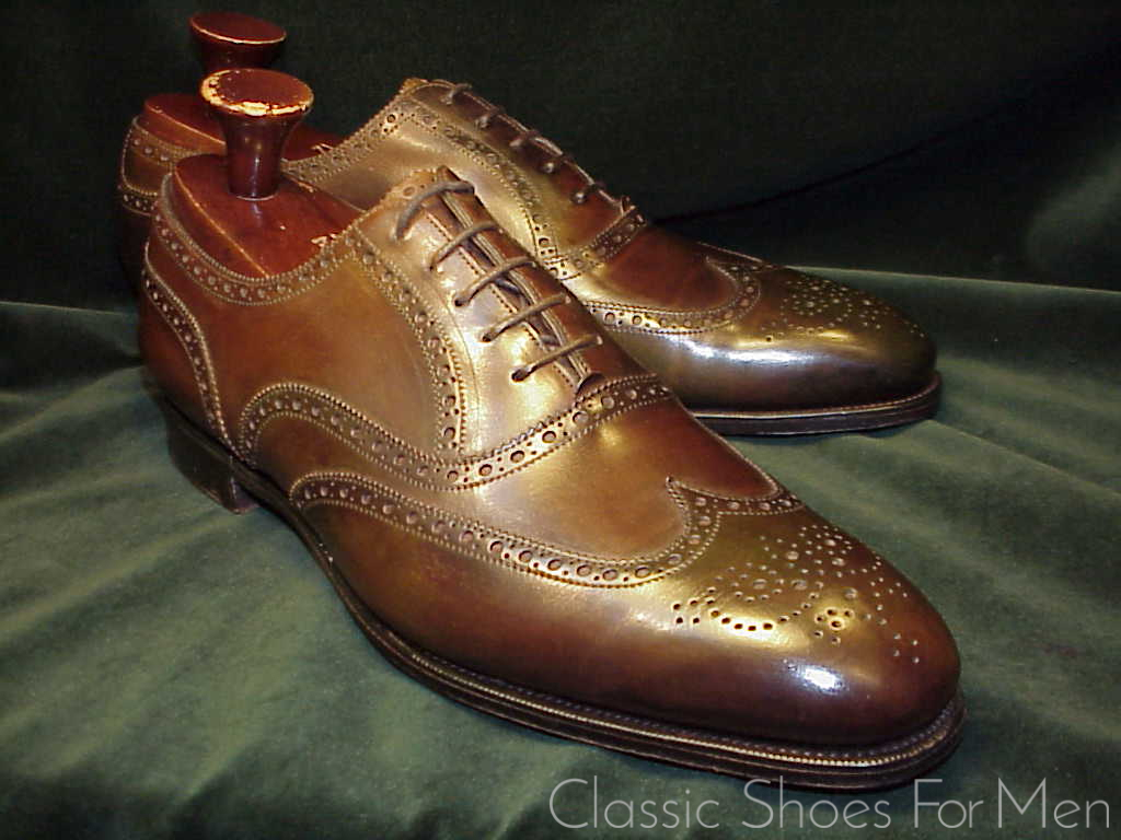 *Fine EDWARD GREEN Full Wing-Tip Oxford Brogue (Brown): 45D (US 11.5D) - Image 11