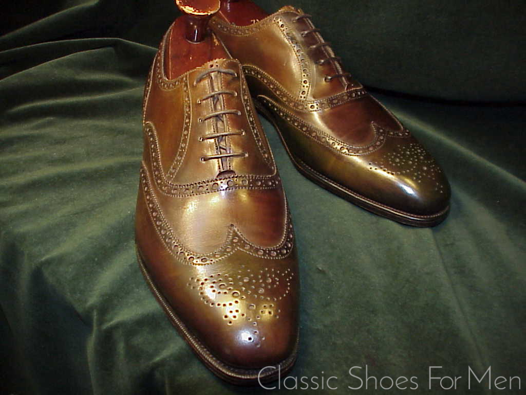 *Fine EDWARD GREEN Full Wing-Tip Oxford Brogue (Brown): 45D (US 11.5D) - Image 6