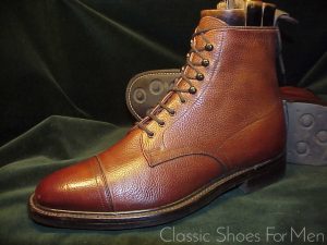 *Near new - EDWARD GREEN for Poulsen, Skone & Co. Zug Grain, All Weather, Field Boot: 42.5D (US 9.5D)