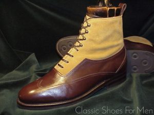 (Bespoke Italian Master Series) *ENZO BONAFE, Bologna, All-Weather, Spectator Balmoral Boot: 43-43.5D